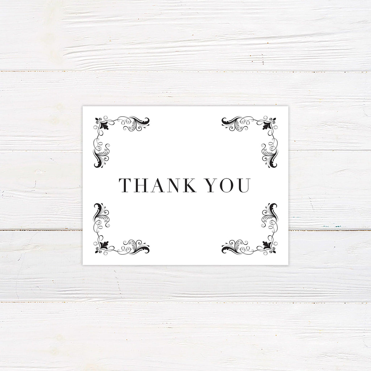 Exquisite Border Thank You Card - goprintplus