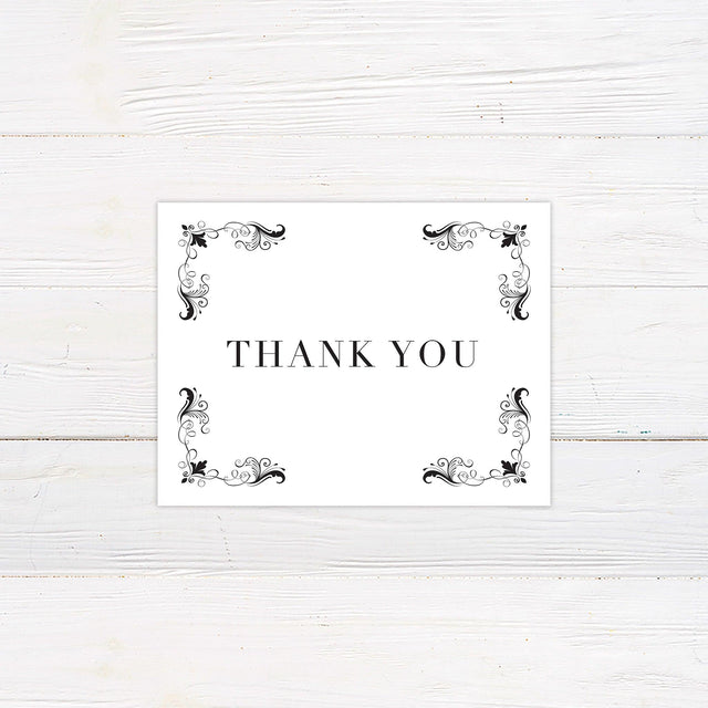 Exquisite Border Thank You Card - goprintplus