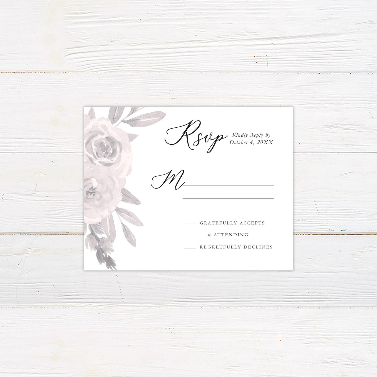 Faded Bouquet Invitations - goprintplus