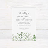 Faded Eucalyptus Leaves Invitations - goprintplus