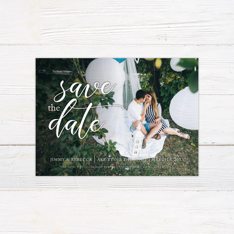 Faded Eucalyptus Leaves Save The Date - goprintplus