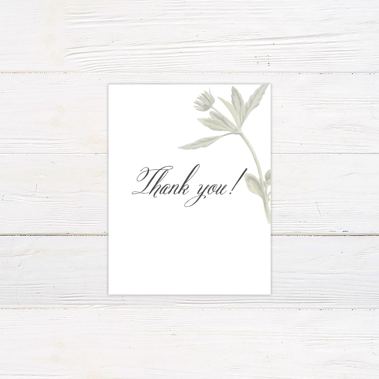 Faded Flower Thank You Card - goprintplus