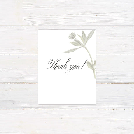 Faded Flower Thank You Card - goprintplus