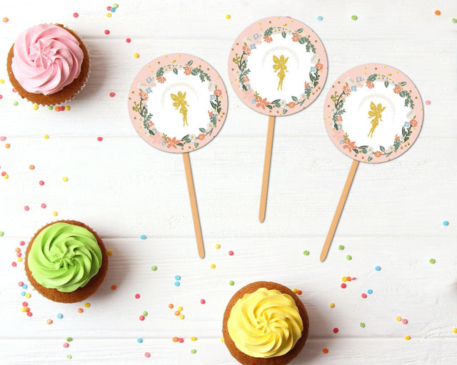 Fairy Birthday Cupcake Topper - goprintplus