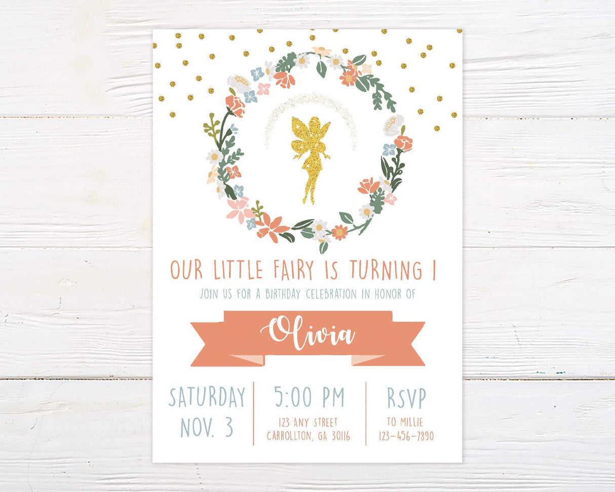 Fairy Birthday Party Invitation - goprintplus