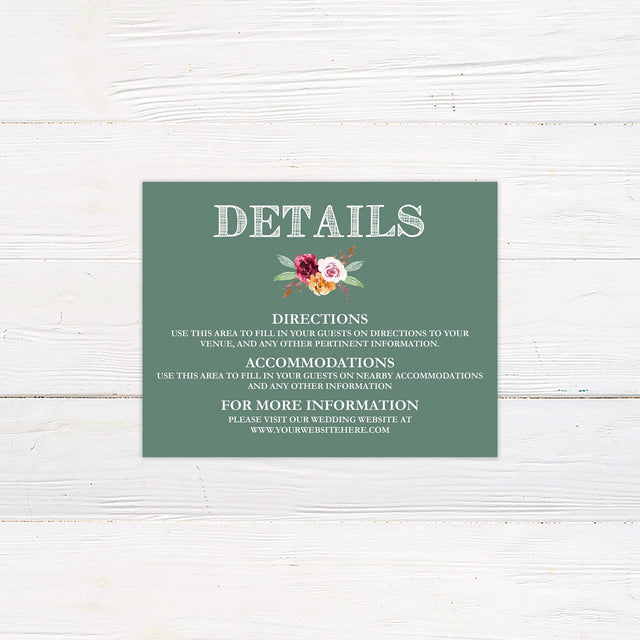 Fall Blooms Details Cards - goprintplus