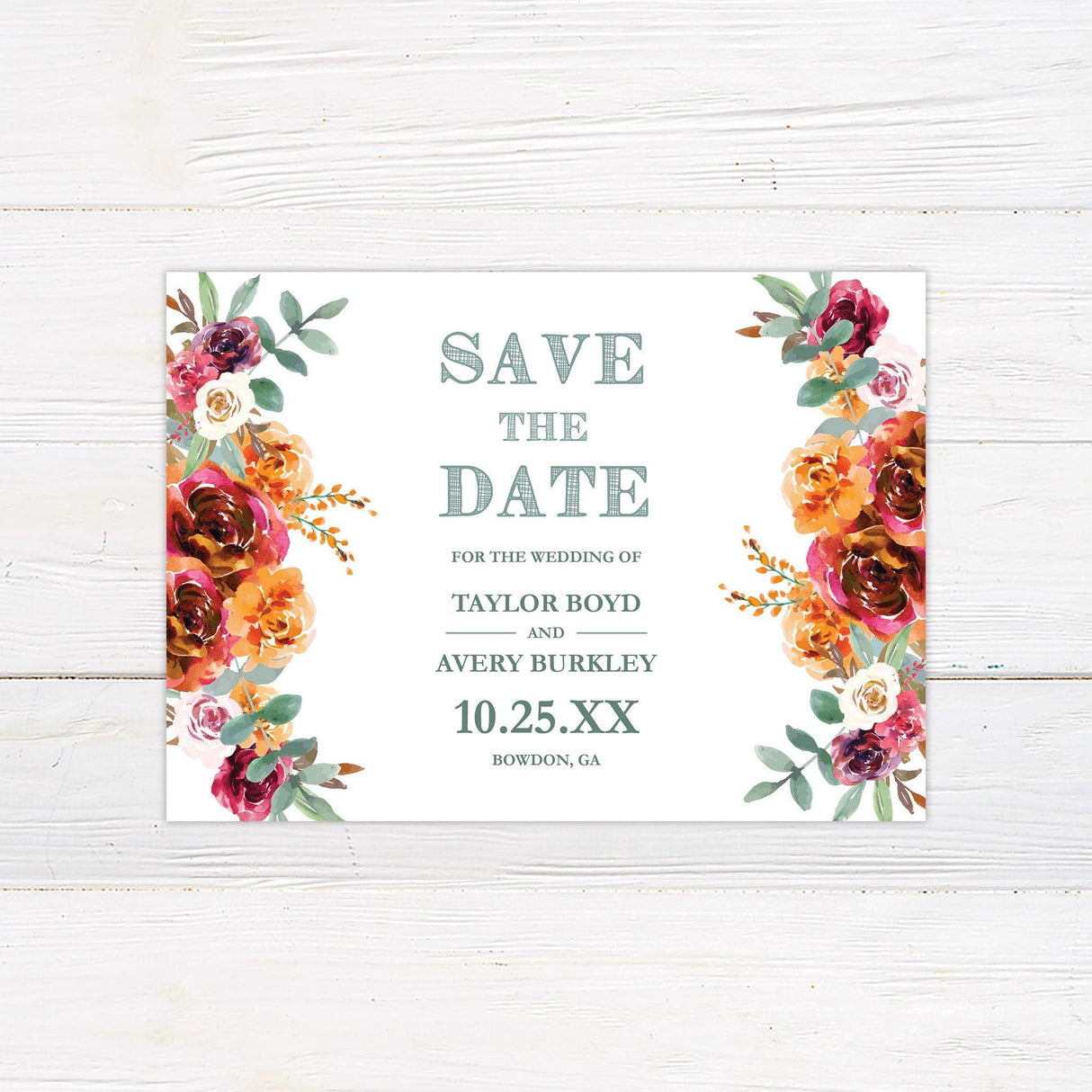 Fall Blooms Invitations - goprintplus