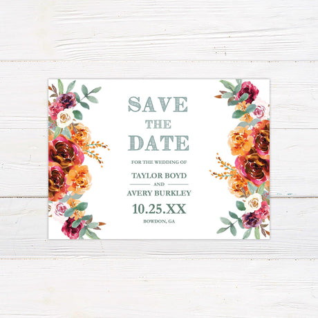 Fall Blooms Invitations - goprintplus