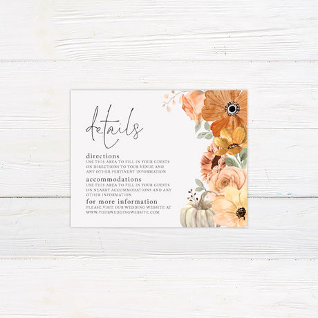 Fall Floral Details Cards - goprintplus