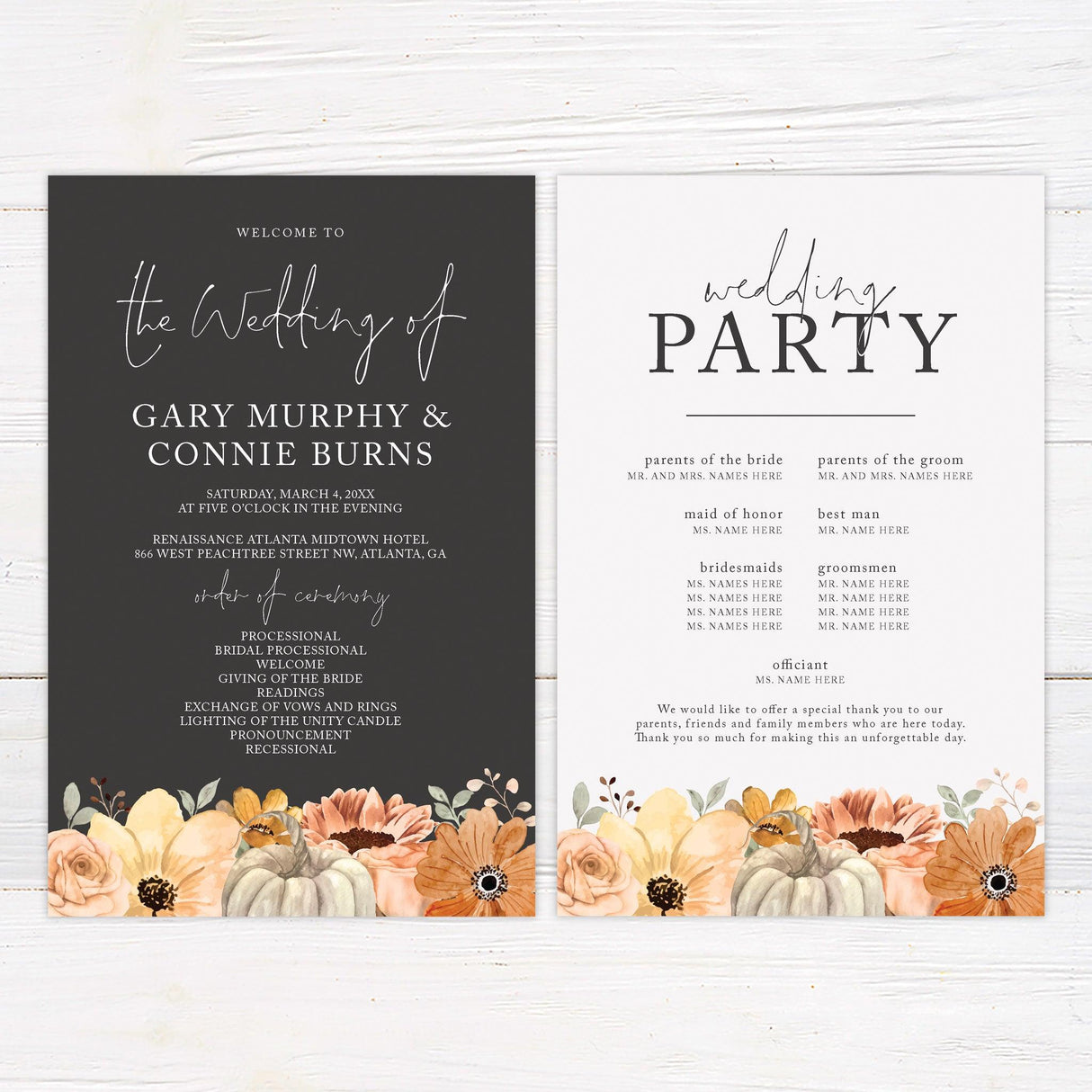 Fall Floral Invitations - goprintplus