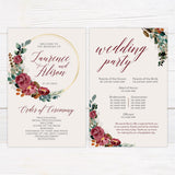 Fall Floral Wreath Invitations - goprintplus