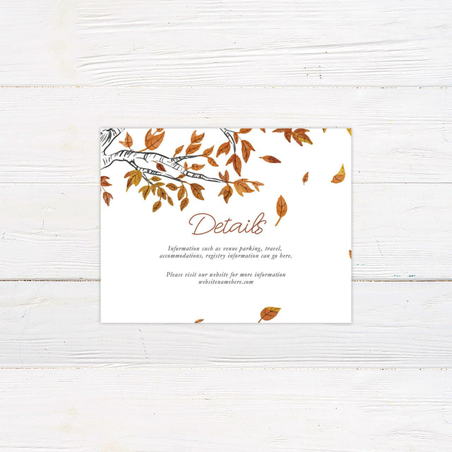 Fall Tree Details Cards - goprintplus