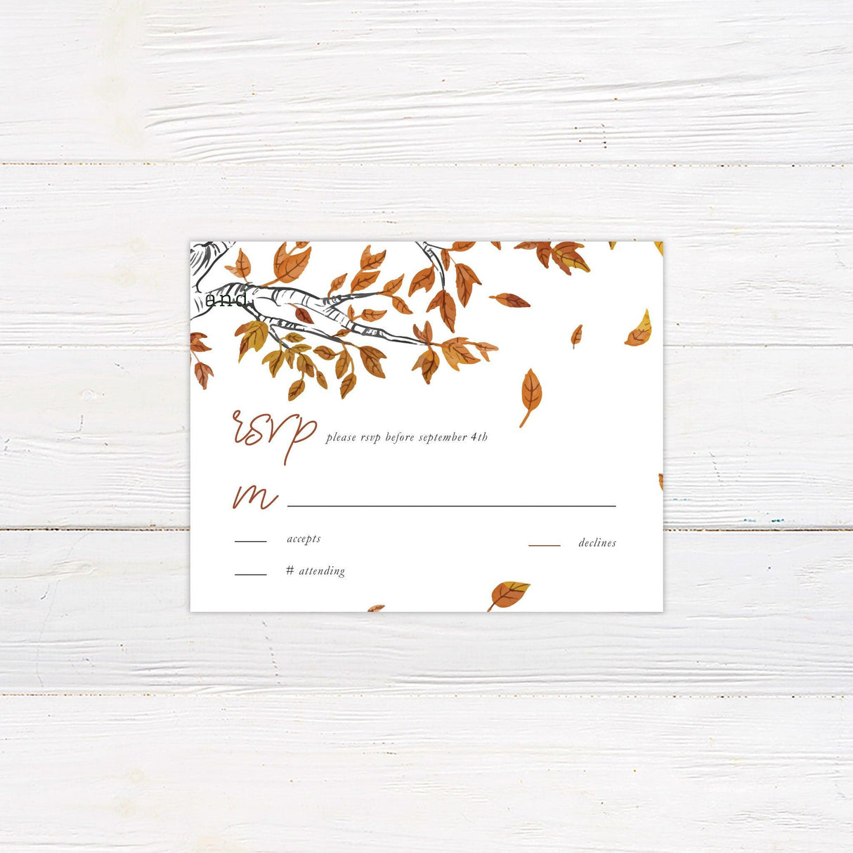 Fall Tree Invitations - goprintplus