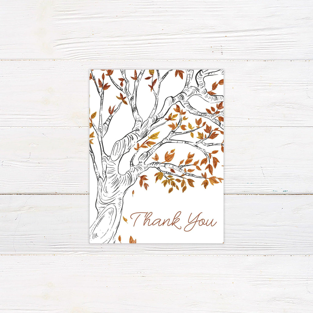 Fall Tree Thank You Card - goprintplus