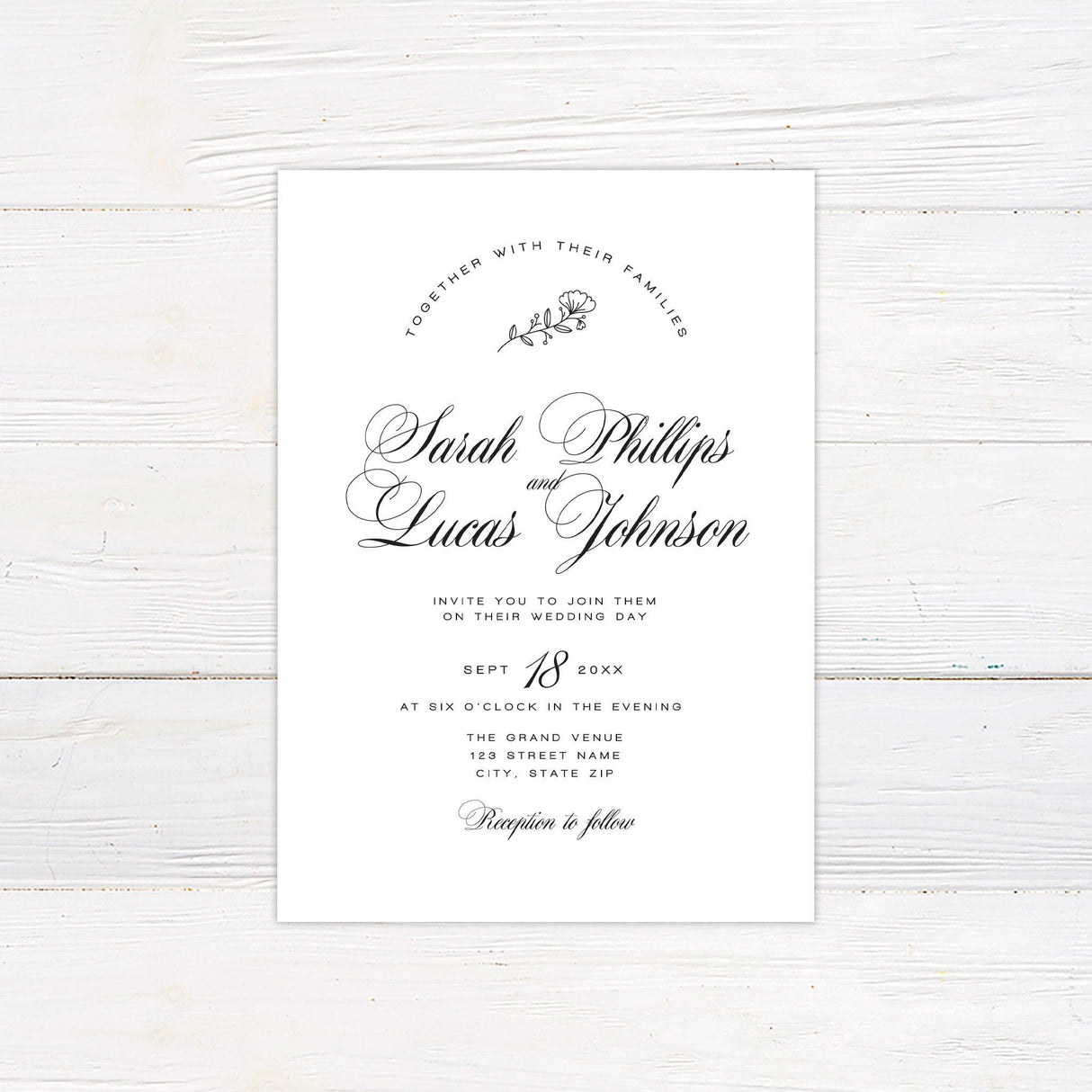 Fancy Script Invitations - goprintplus