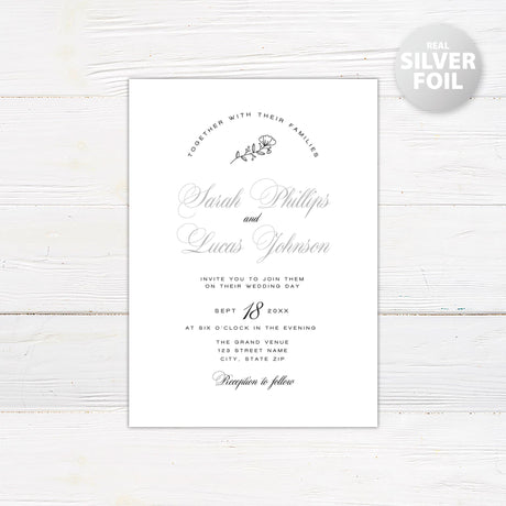 Fancy Script Foil Invitation - goprintplus