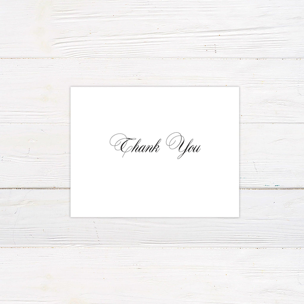 Fancy Script Thank You Card - goprintplus