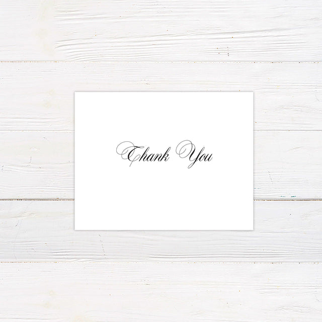 Fancy Script Thank You Card - goprintplus