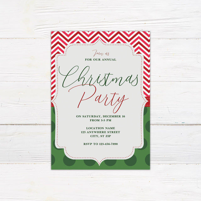 Festive-Chevron-Christmas-Invitation-Front-Thumbnail