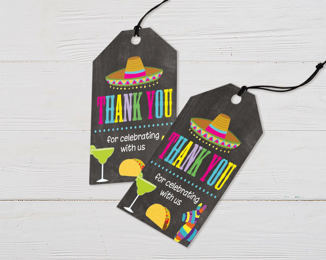 Fiesta Gender Reveal Favor Tags - goprintplus