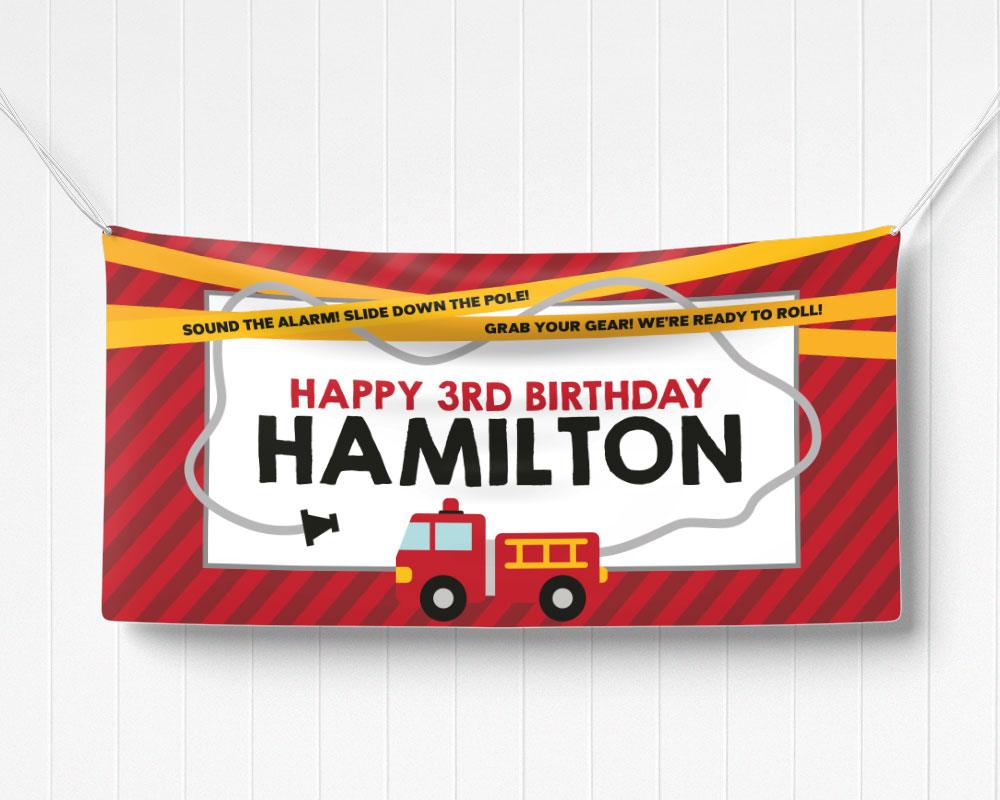 Fire Truck Birthday Invitation - goprintplus