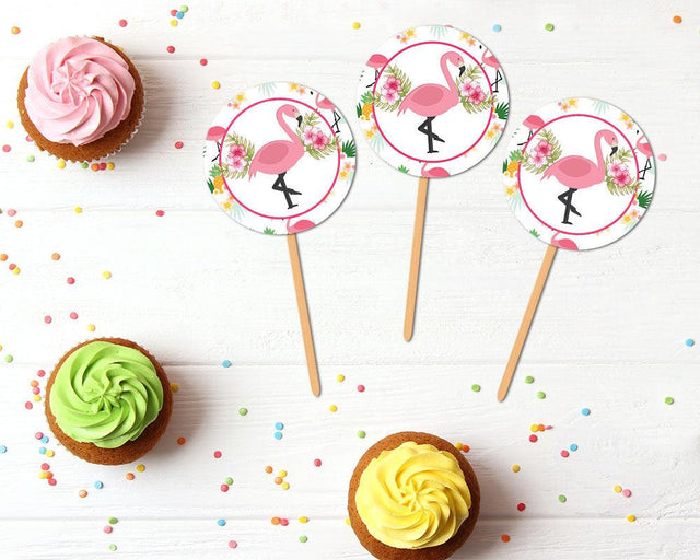 Flamingo Cupcake Topper - goprintplus