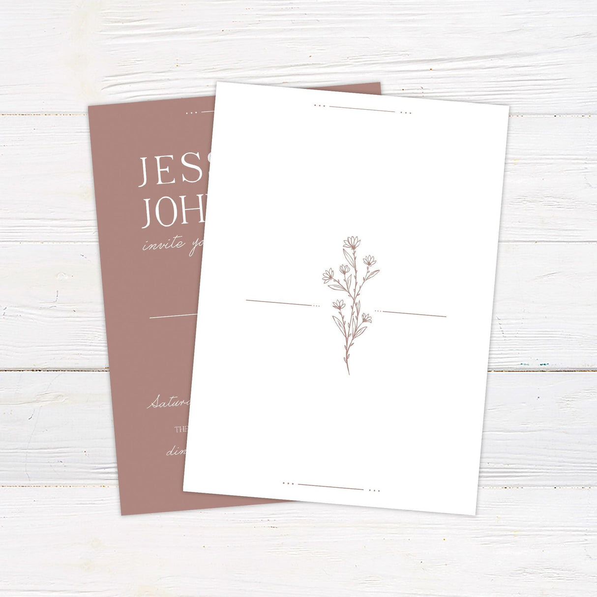 Floral Accent Invitations - goprintplus