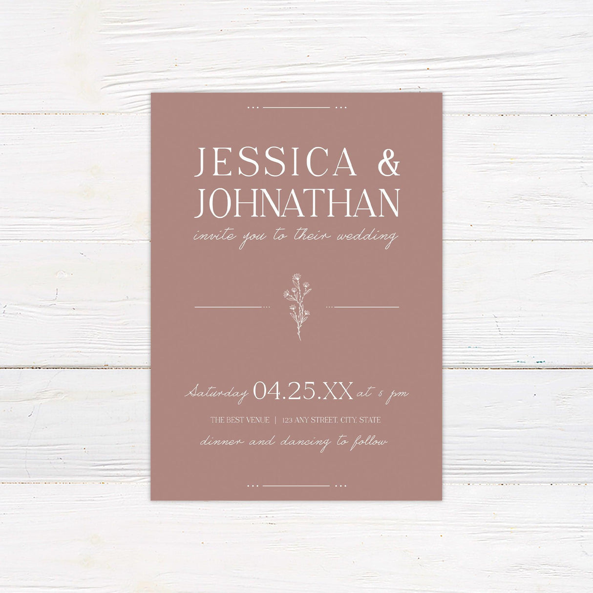 Floral Accent Invitations - goprintplus