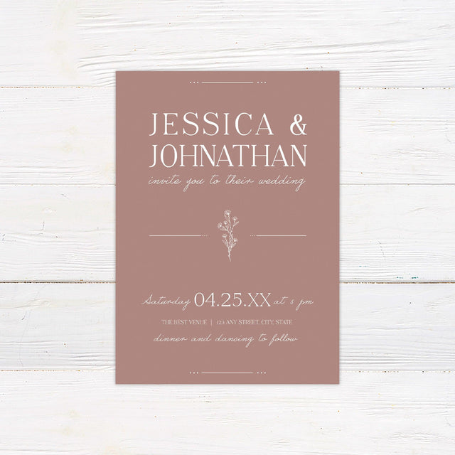 Floral Accent Invitations - goprintplus