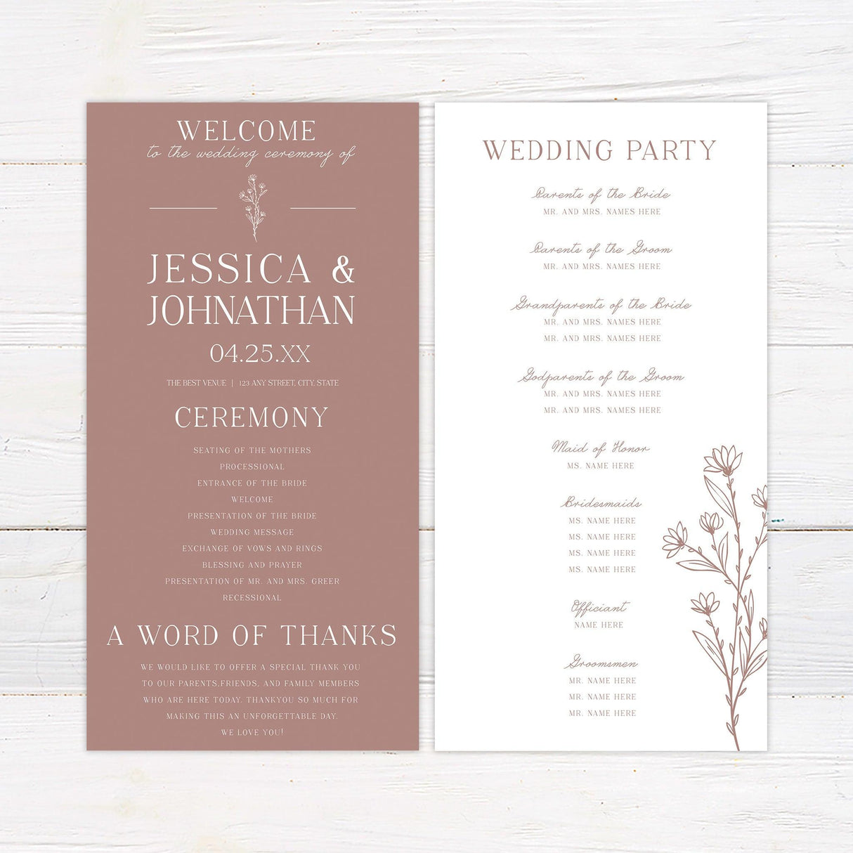 Floral Accent Invitations - goprintplus