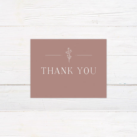 Floral Accent Thank You Card - goprintplus