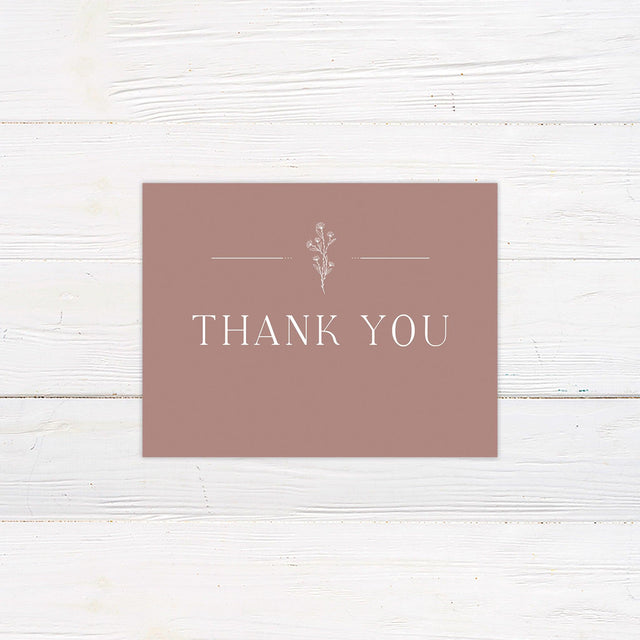 Floral Accent Thank You Card - goprintplus