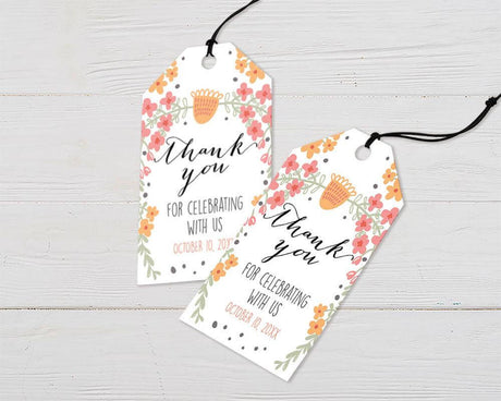 Floral Arch Favor Tags - goprintplus