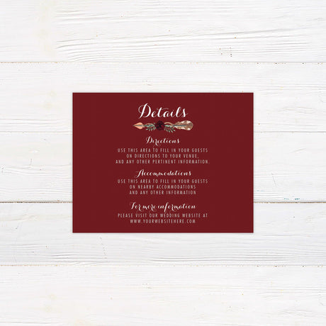 Floral Arrow Invitations - goprintplus