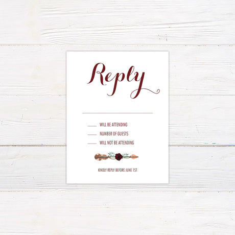 Floral Arrow Invitations - goprintplus