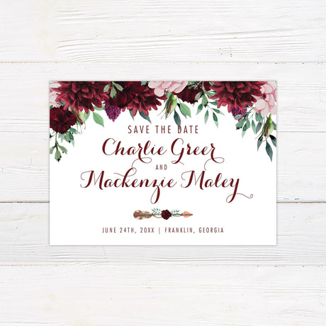 Floral Arrow Invitations - goprintplus