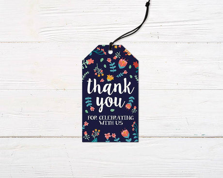 Floral Birthday Favor Tag - goprintplus