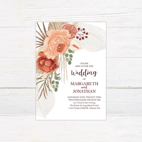 Floral Boho Invitations - goprintplus