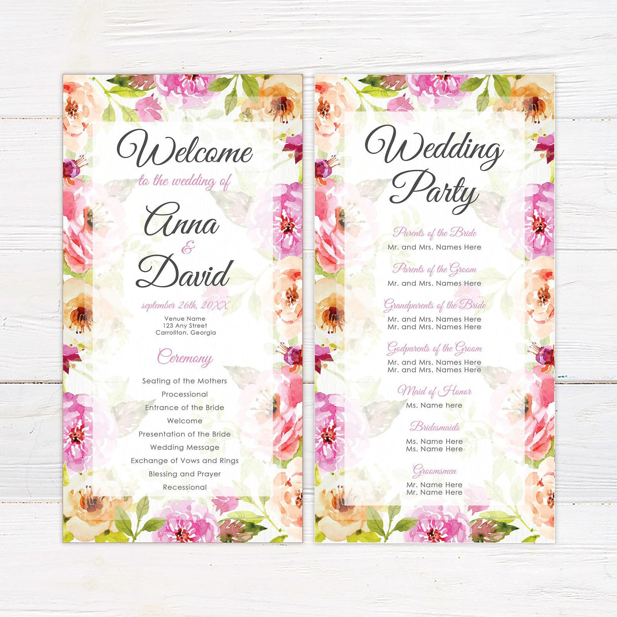 Floral Border Invitations - goprintplus