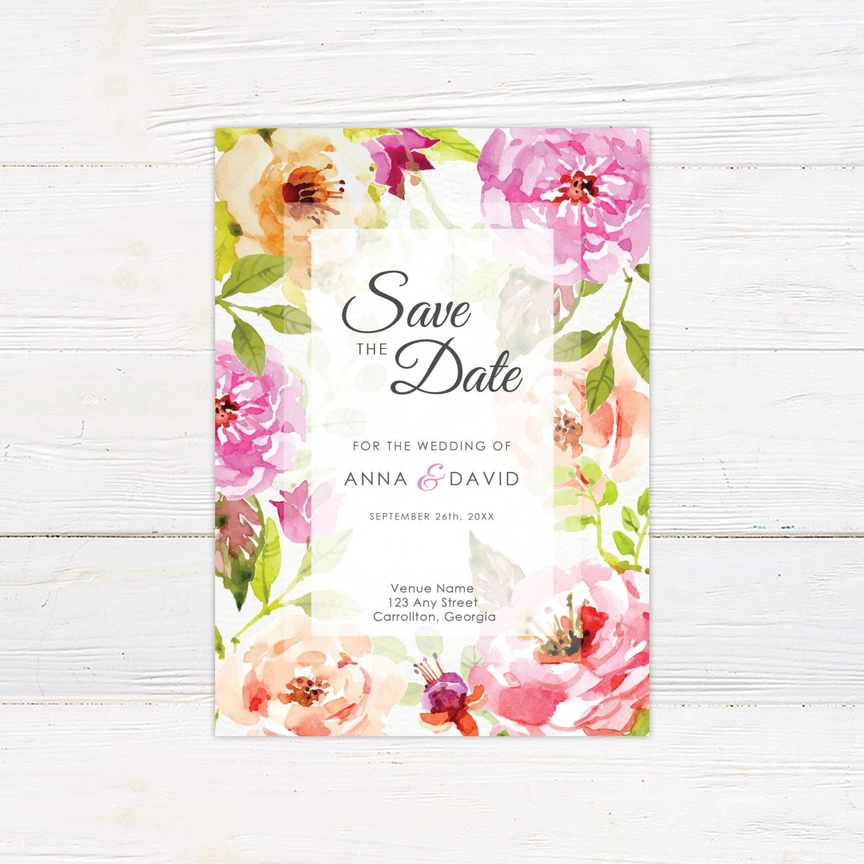 Floral Border Invitations - goprintplus