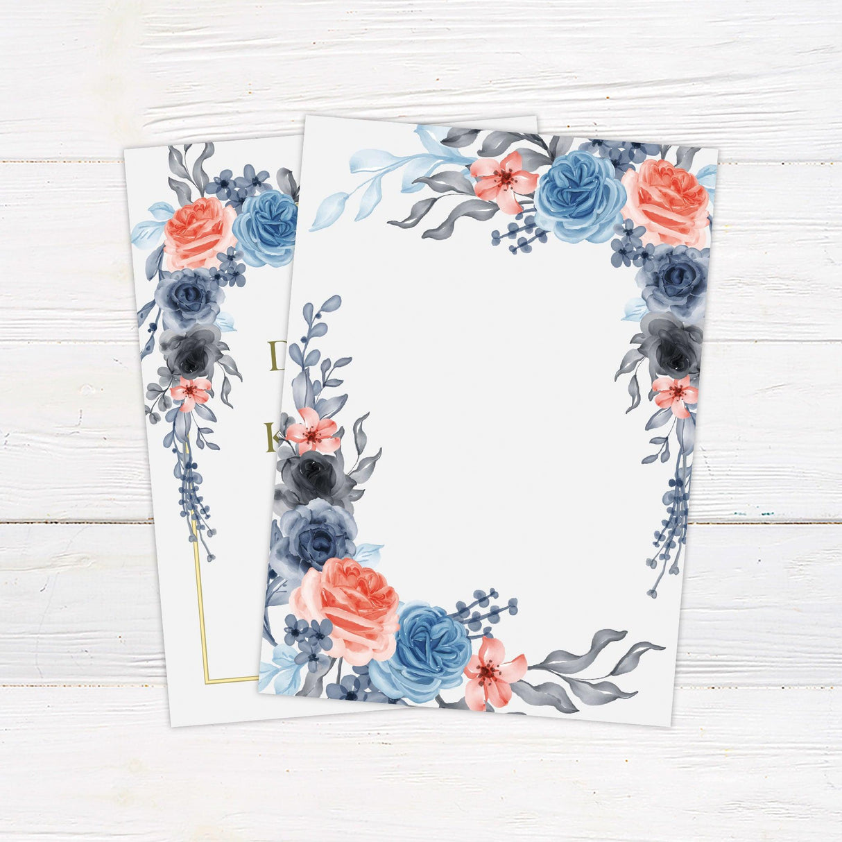 Floral Corners Invitations - goprintplus