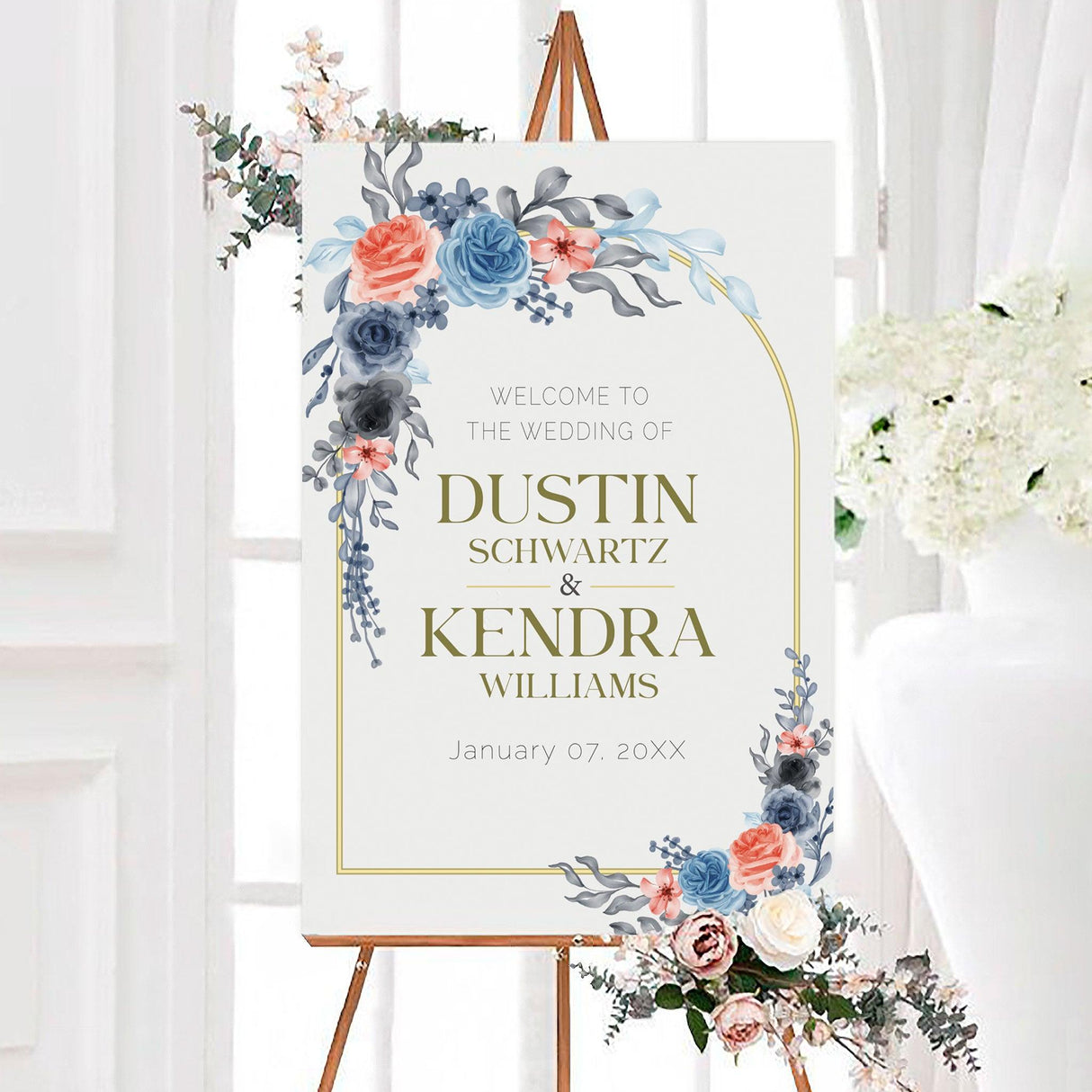 Floral Corners Invitations - goprintplus