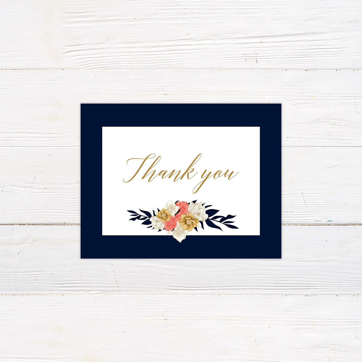 Floral Elegance Thank You Card - goprintplus