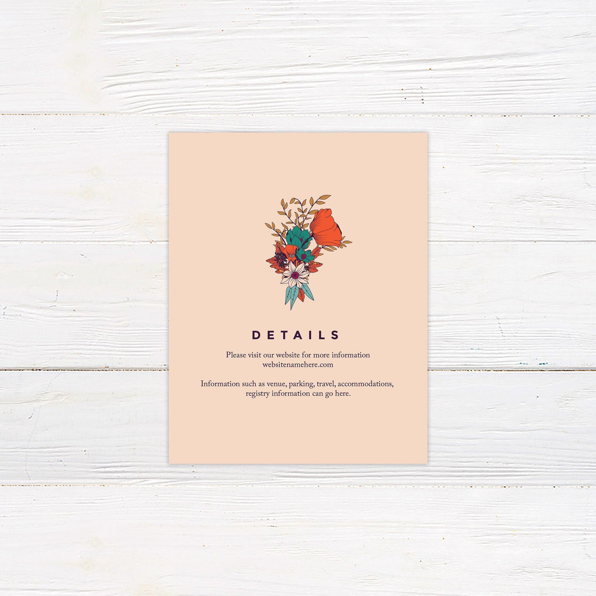 Floral Patch Details Cards - goprintplus