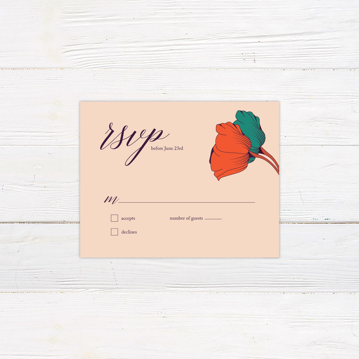 Floral Patch Invitations - goprintplus