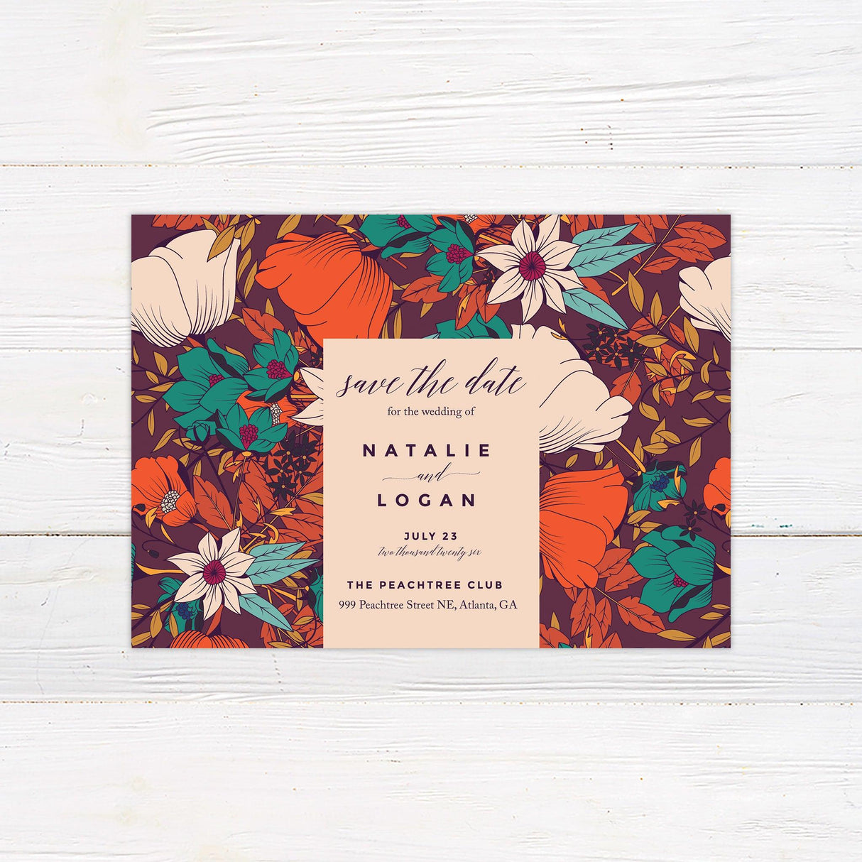 Floral Patch Invitations - goprintplus