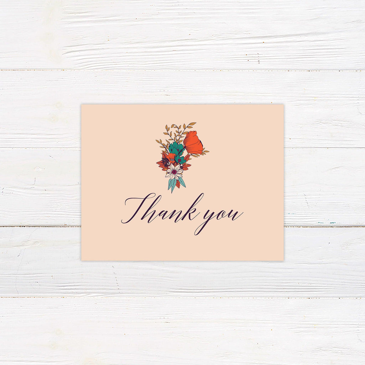 Floral Patch Thank You Card - goprintplus