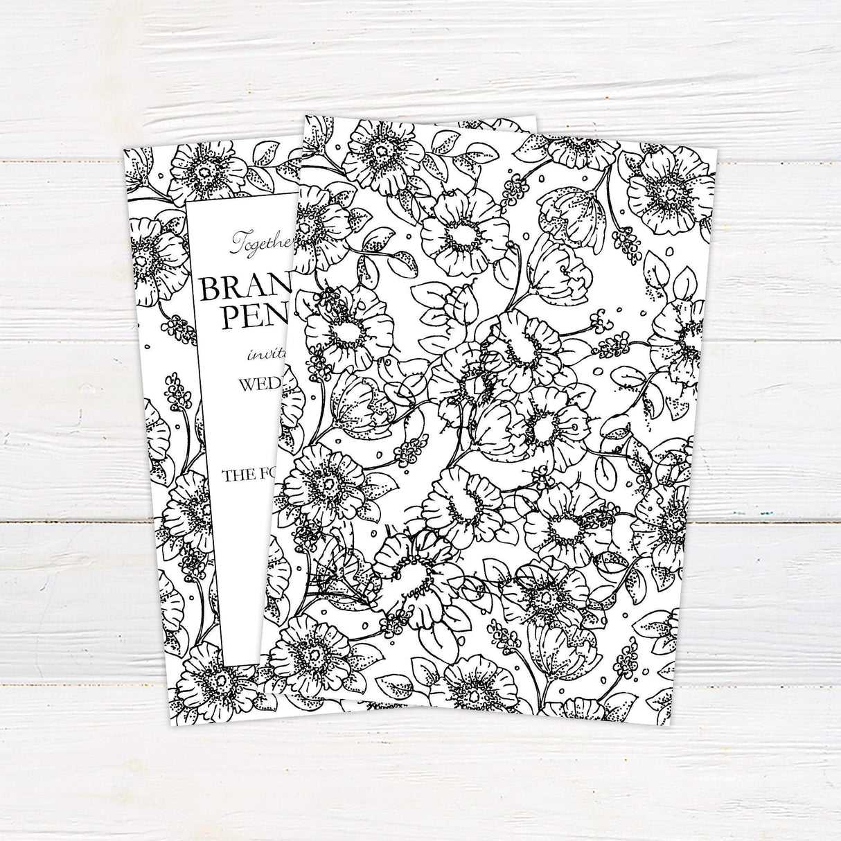 Floral Sketch Invitations - goprintplus