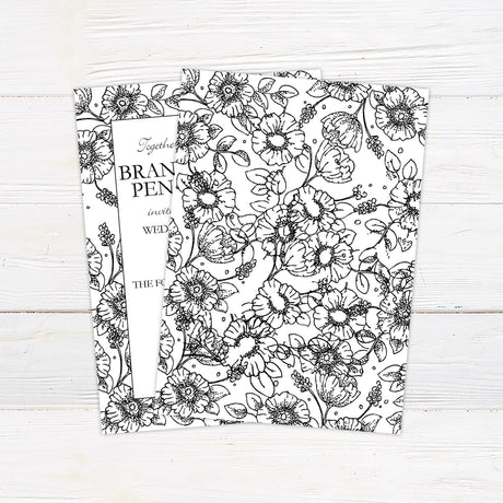 Floral Sketch Invitations - goprintplus