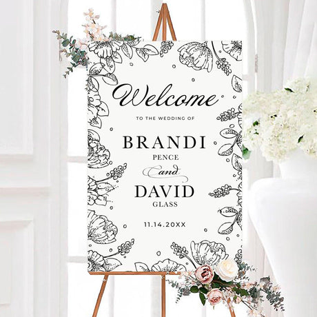 Floral Sketch Sign - goprintplus